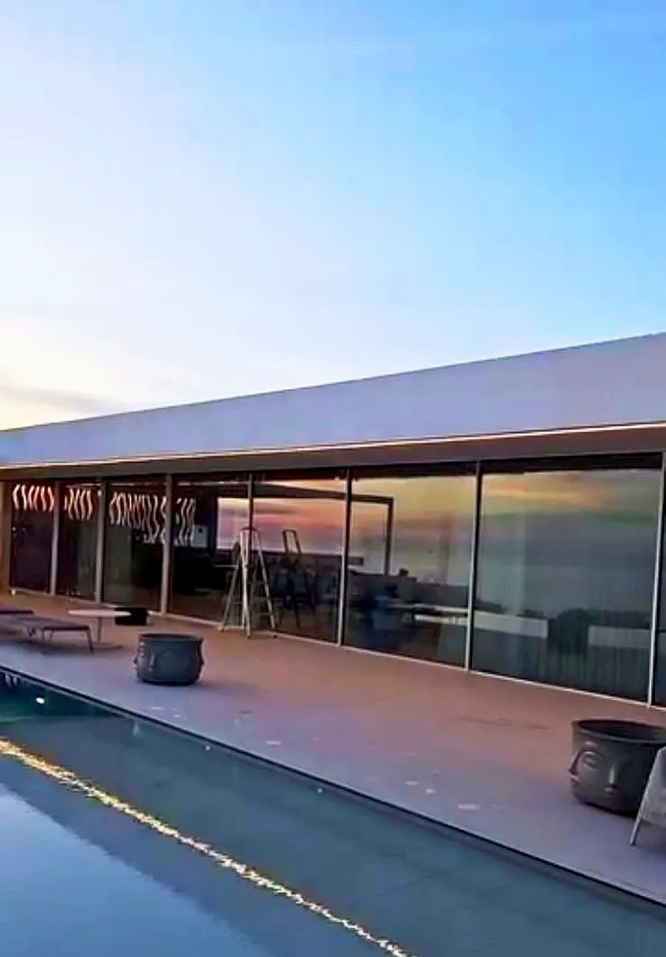 Villa at sunset